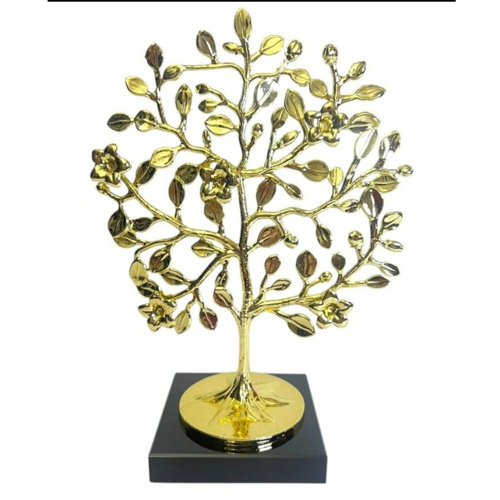 Gold Tree of Life Marble Base Feng Shui Decor